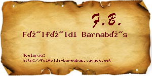Fölföldi Barnabás névjegykártya